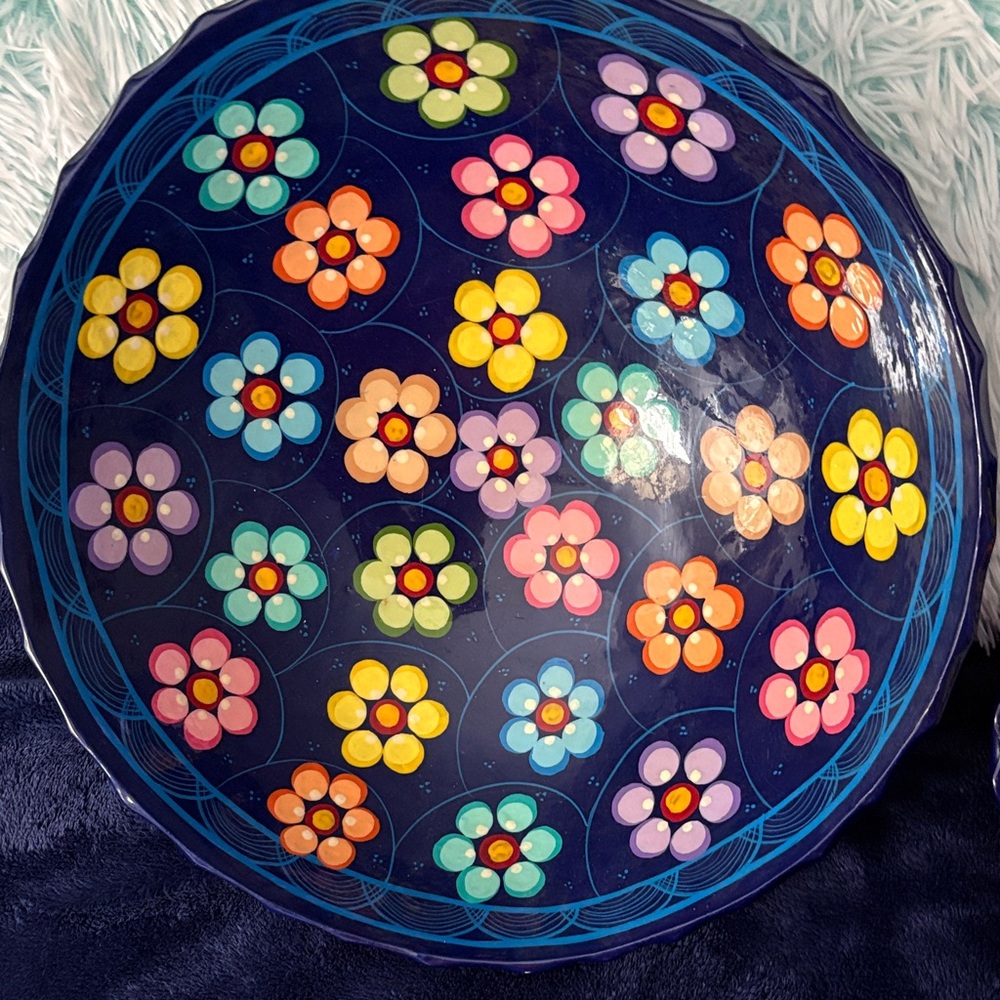 Floral Pattern Decorative Plate
